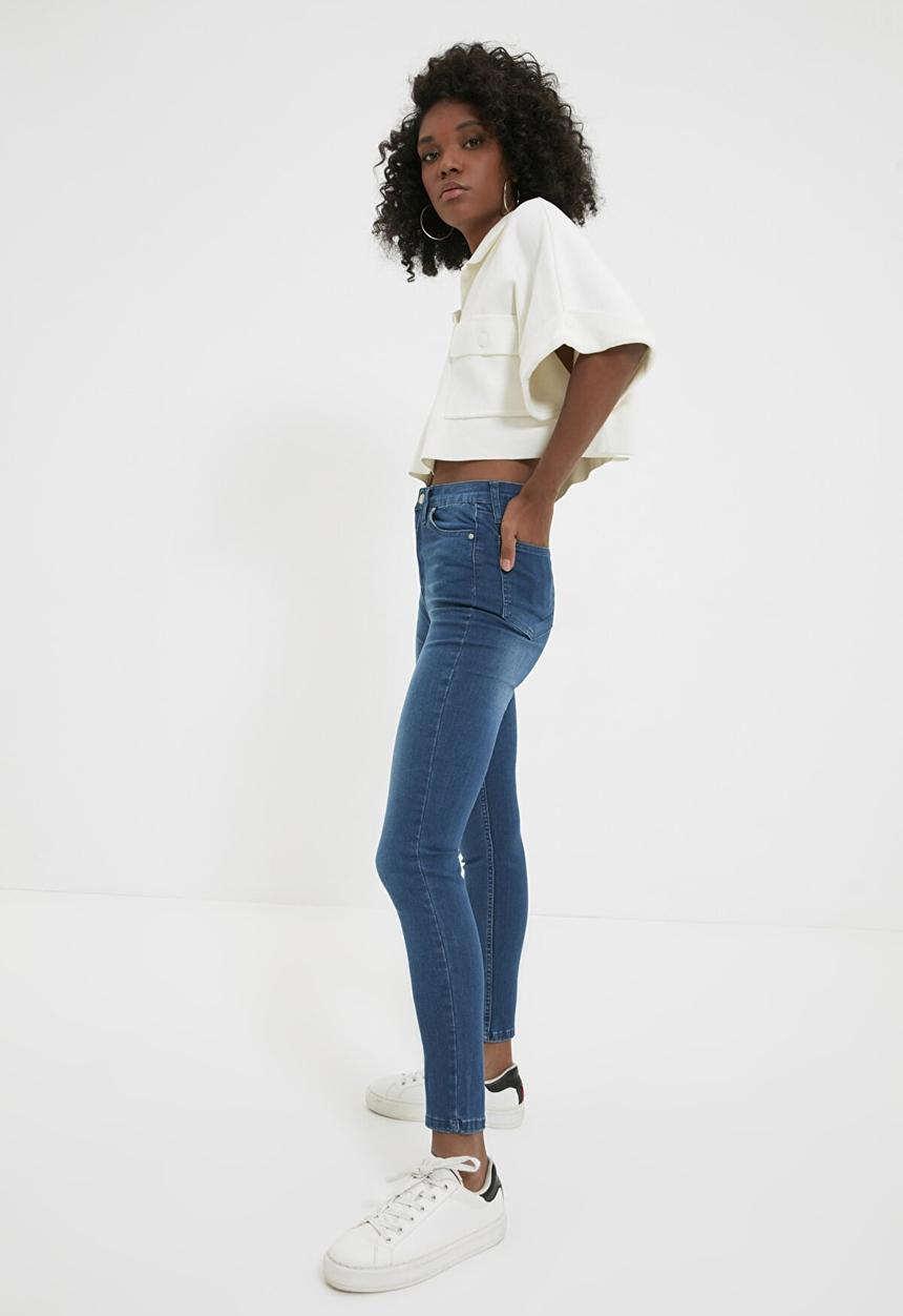 Trendyol - High waist skinny jeans - blue