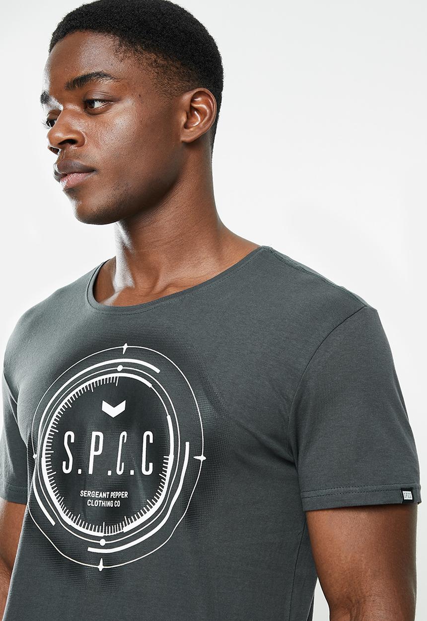 S.P.C.C - Isla regular fit stepped hem tee - charcoal