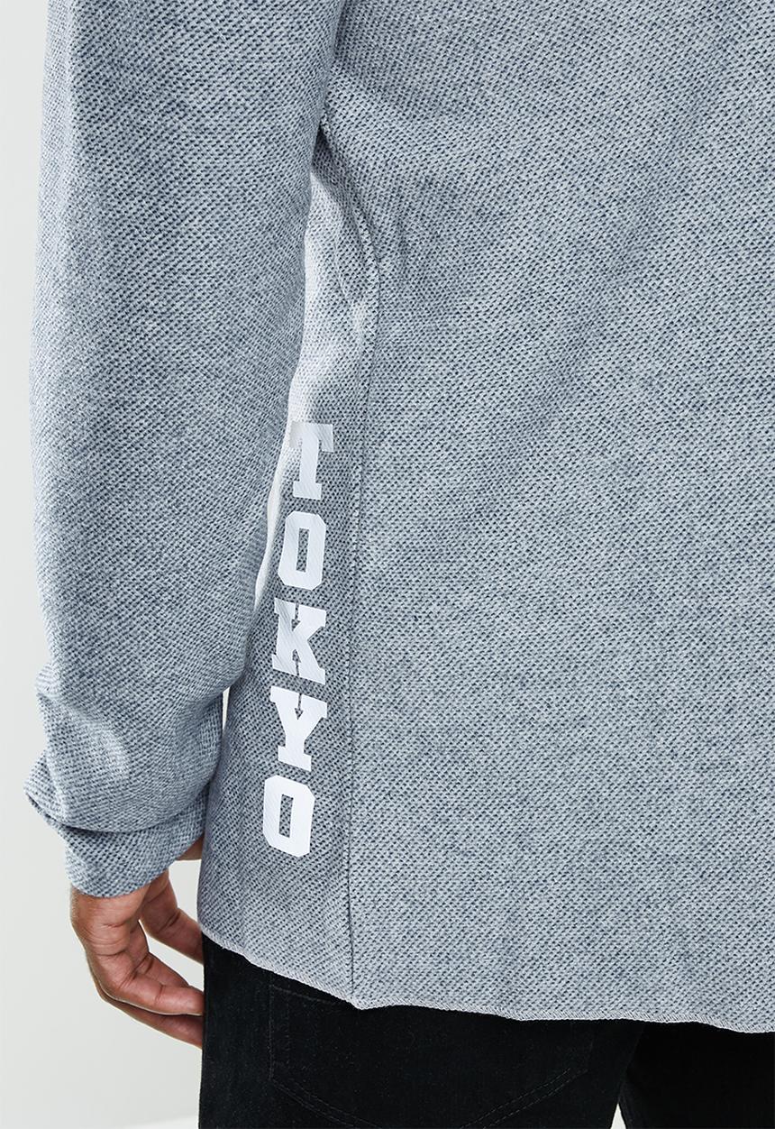 Trendyol - Two-tone buttonless cardigan - grey