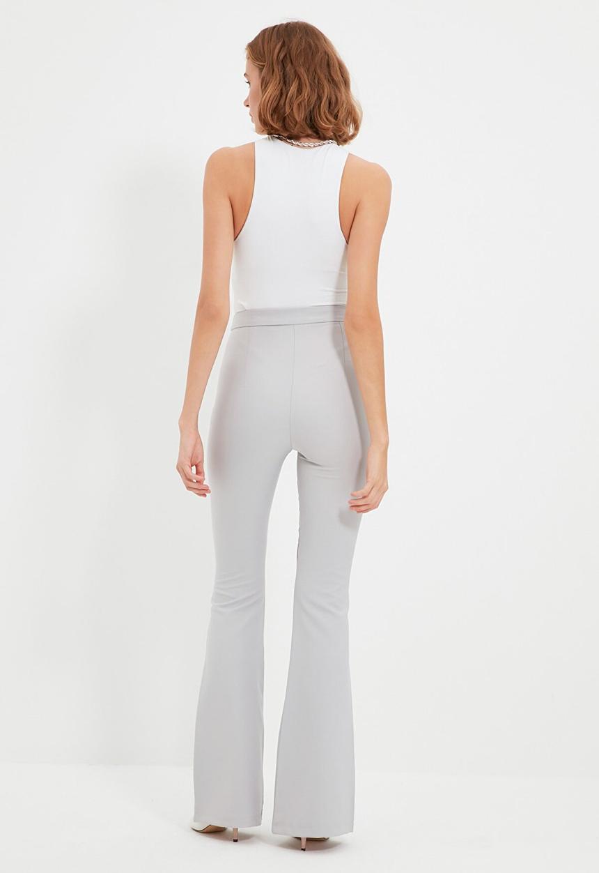 Trendyol - Flared trousers  - grey
