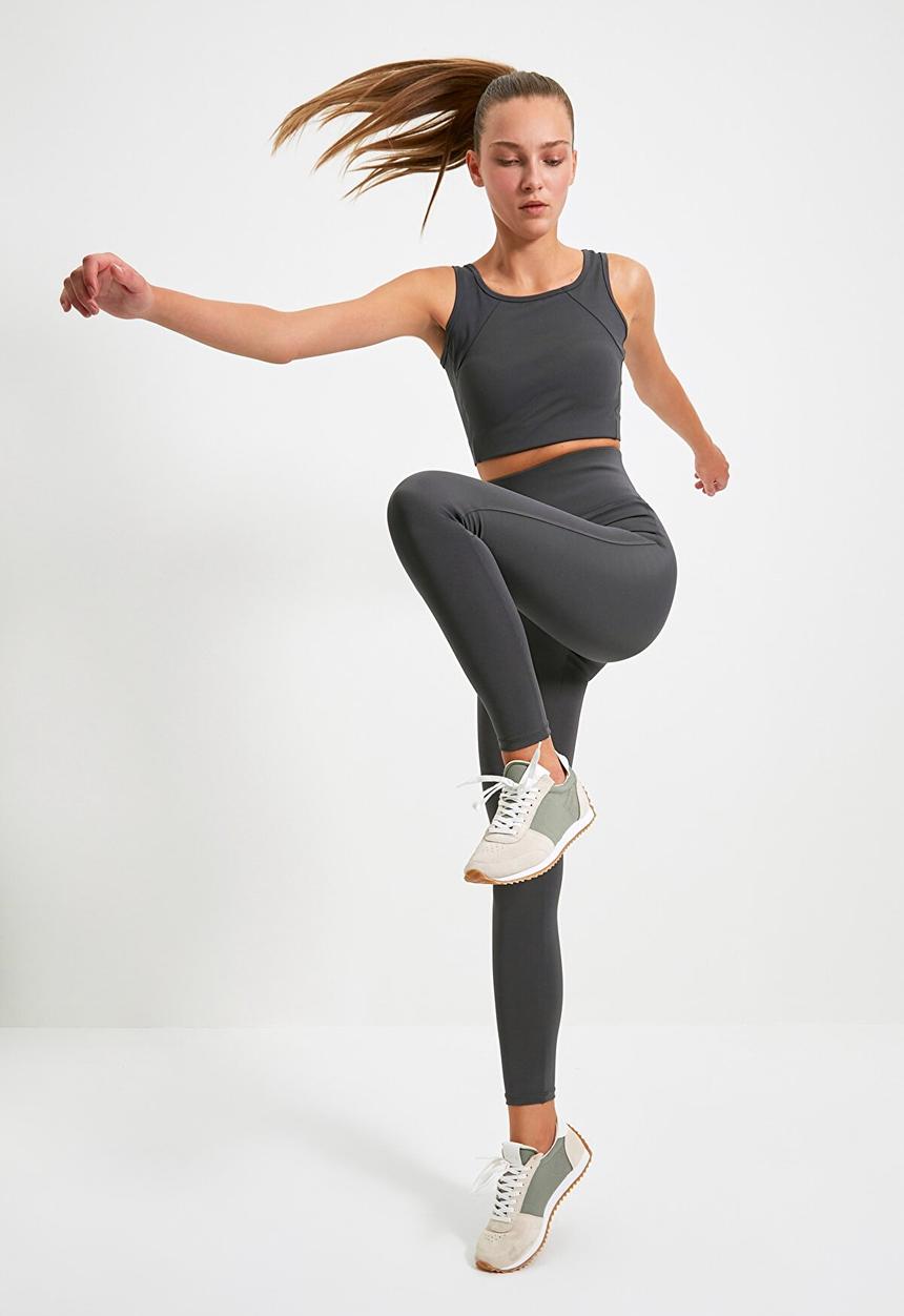 Trendyol - Slimming sports tights - smoke