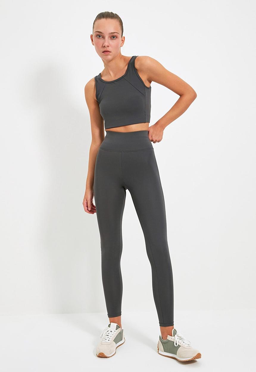 Trendyol - Slimming sports tights - smoke