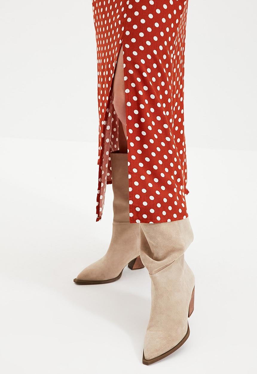 Trendyol - Polka dot skirt - rust
