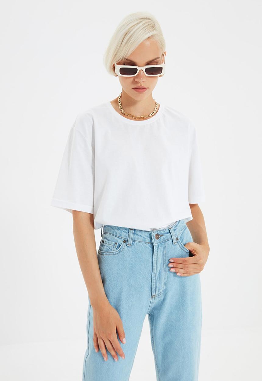 Trendyol - High waist mom jeans - blue