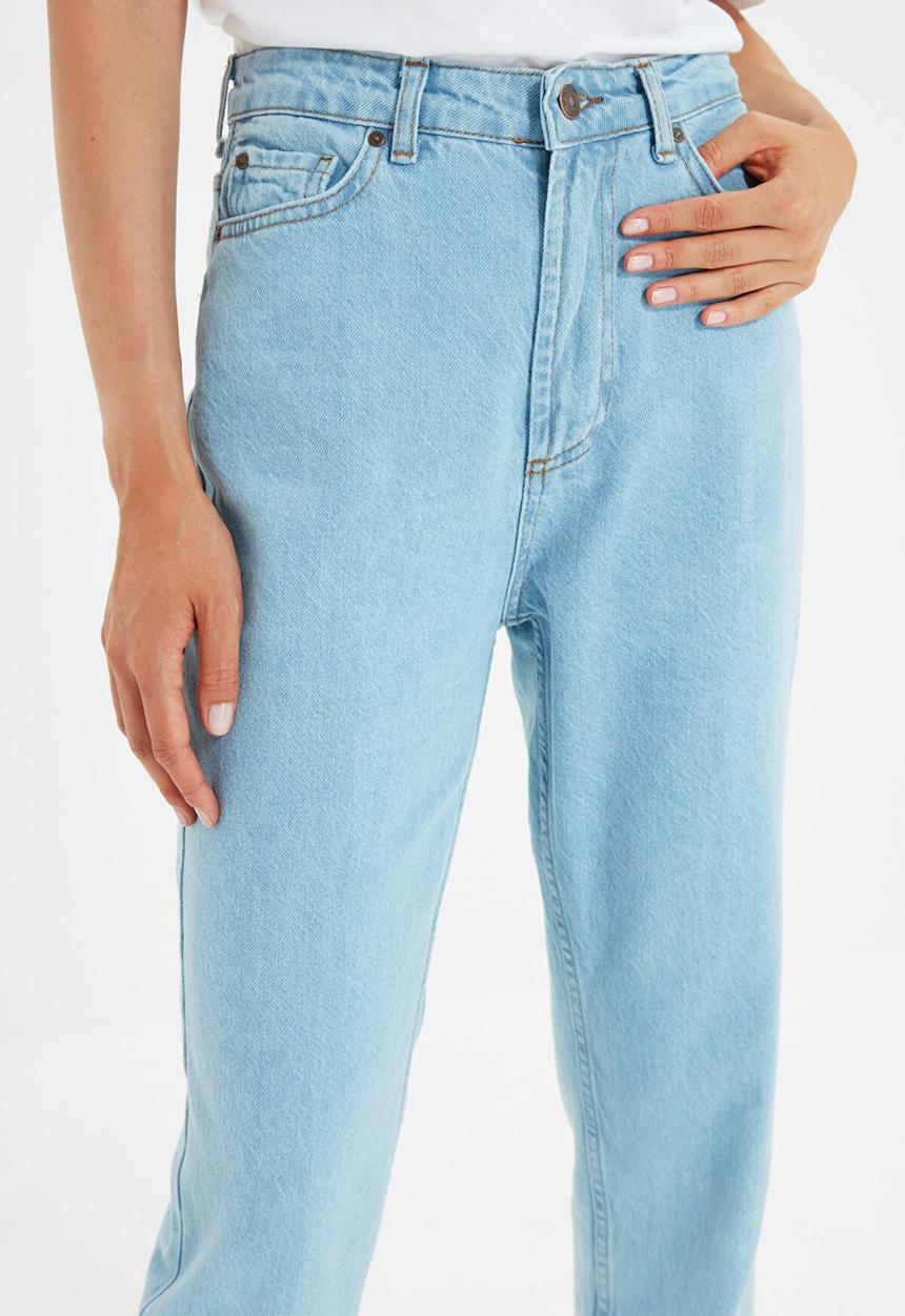 Trendyol - High waist mom jeans - blue