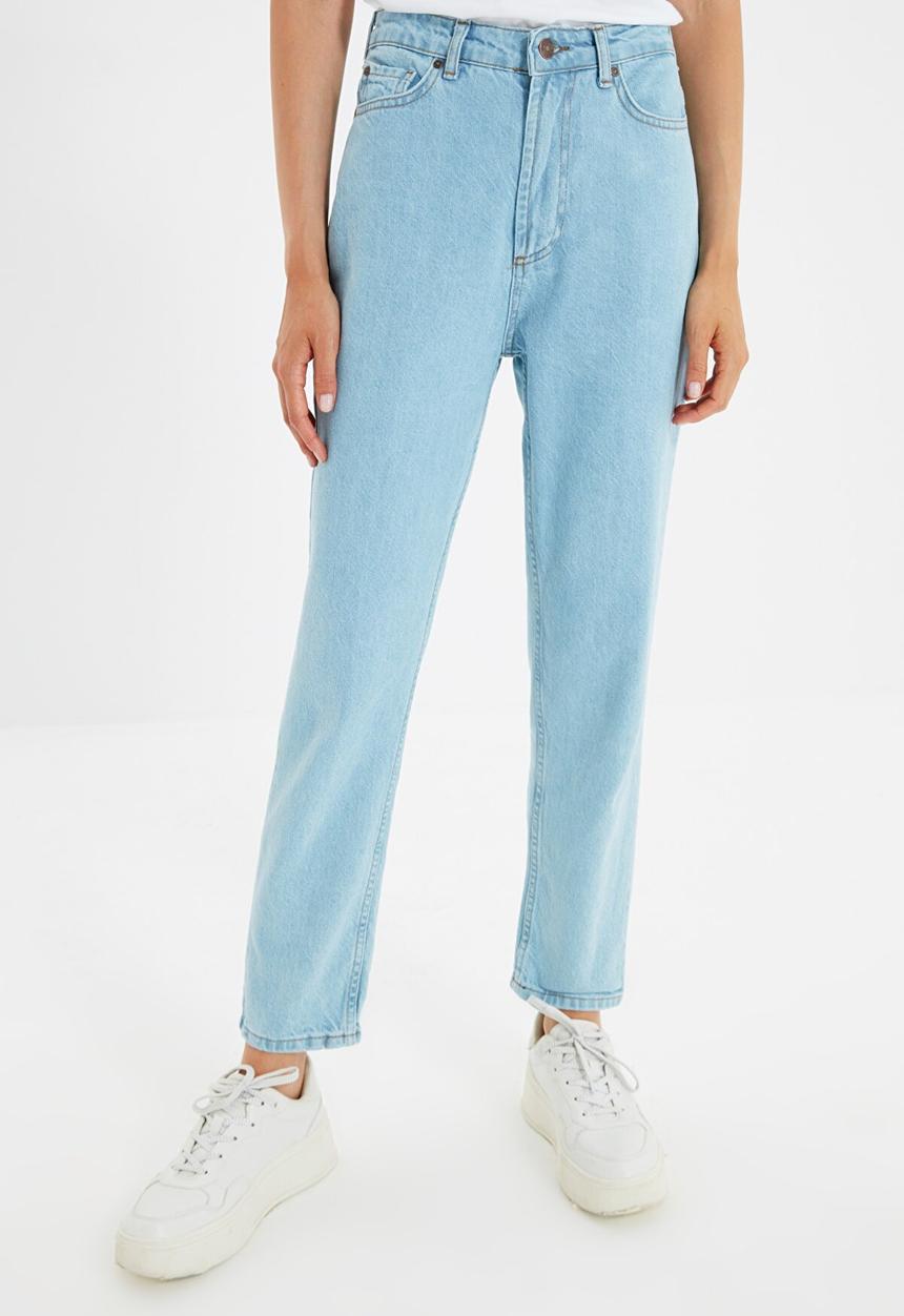 Trendyol - High waist mom jeans - blue