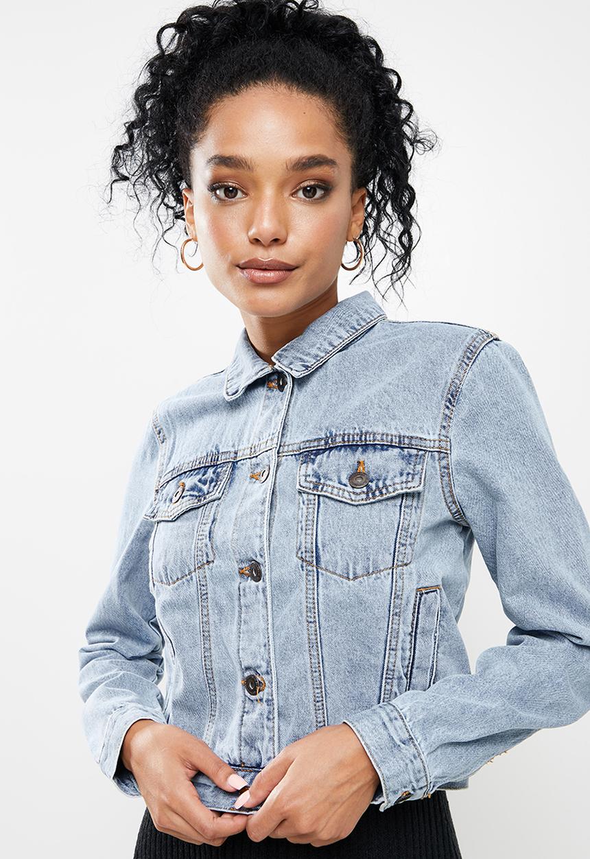 Cotton On - Girlfriend denim jacket - light blue 