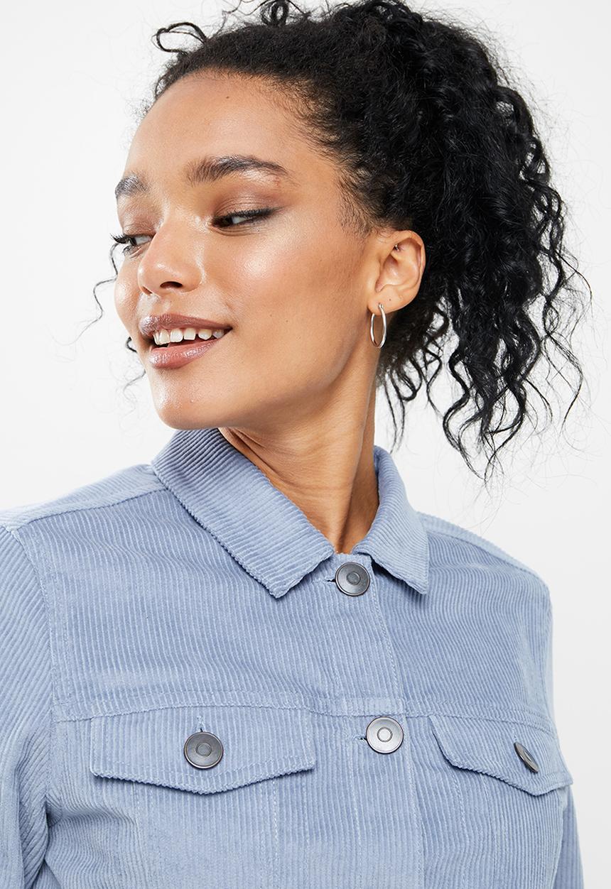 Cotton On - Light weight cord trucker jacket - blue haze