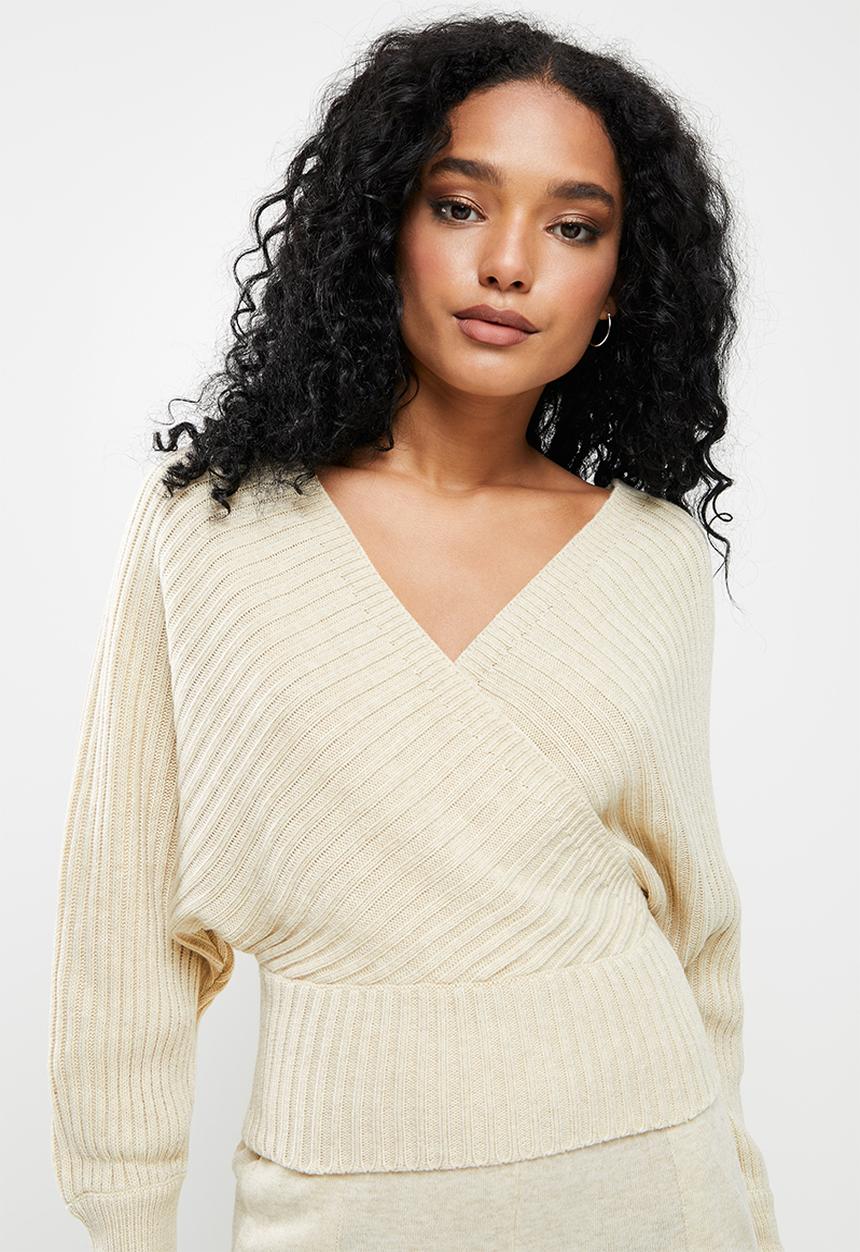 Trendyol - Double breasted collar knitwear bottom-top set - stone