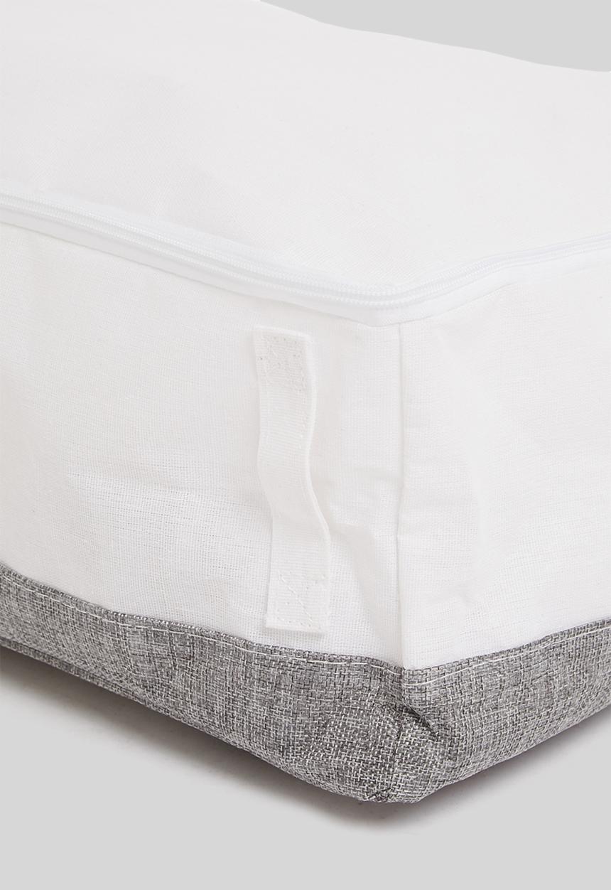 Sixth Floor - Zip-up storage two tone - medium - white & grey 