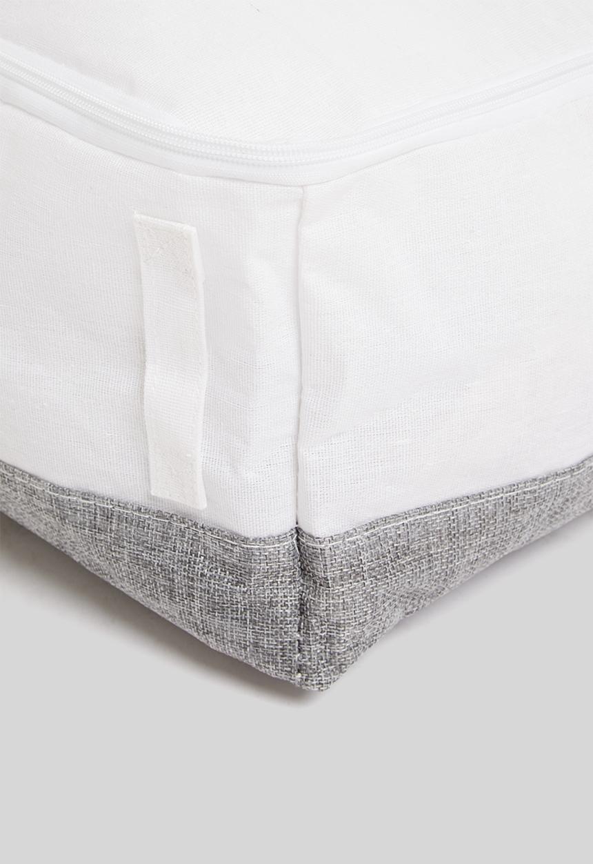 Sixth Floor - Zip-up storage two tone - large - white & grey 