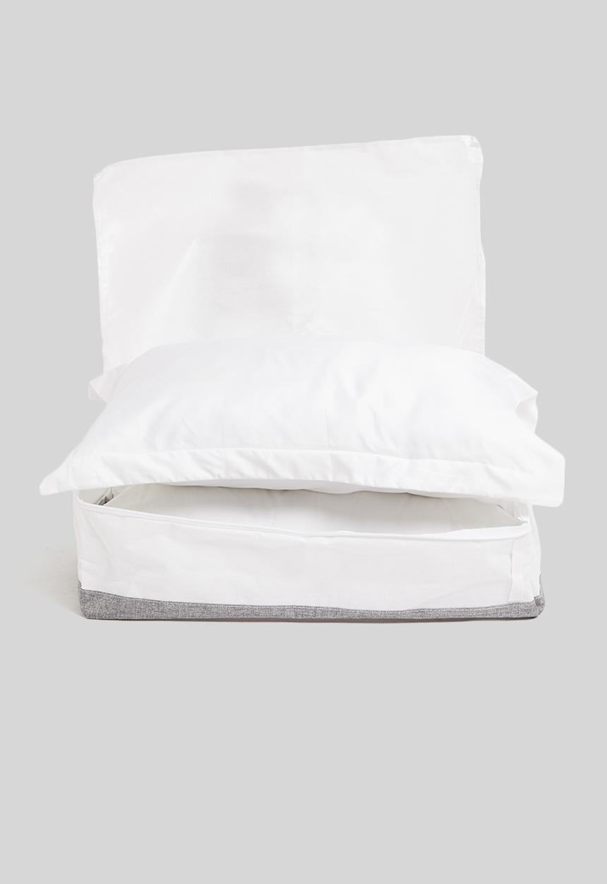 Sixth Floor - Zip-up storage two tone - large - white & grey 