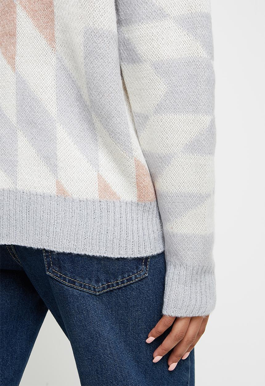Trendyol - Jacquard knit sweater - grey