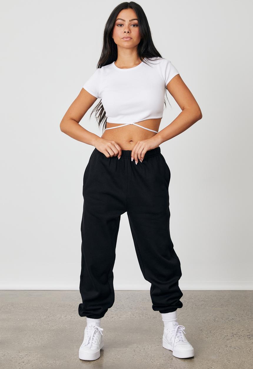 Factorie - Super slouchy trackpant - black