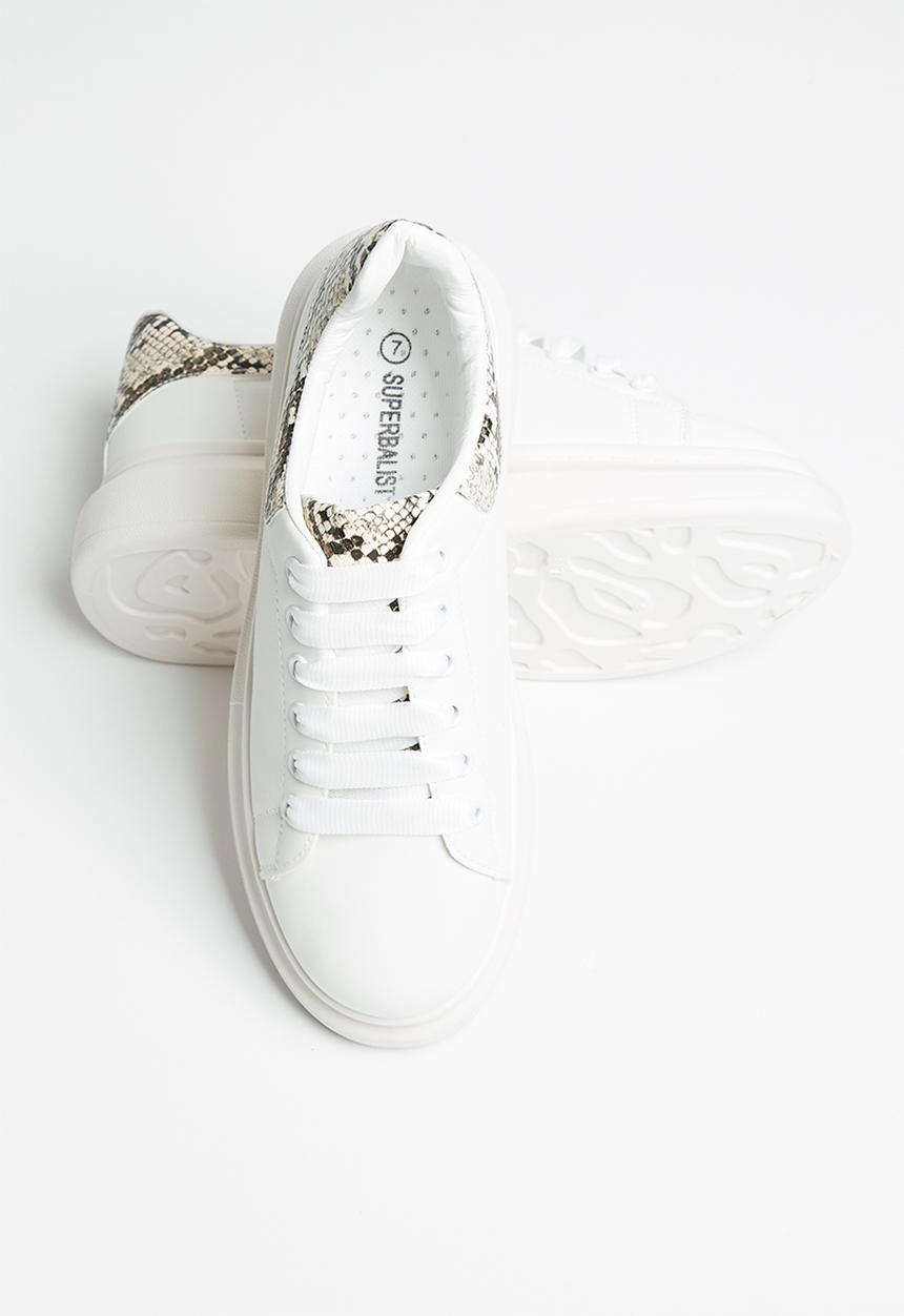 Superbalist - Ruby sneaker - snake - white 