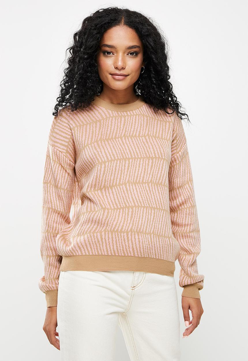 Trendyol - Print knit sweater - camel