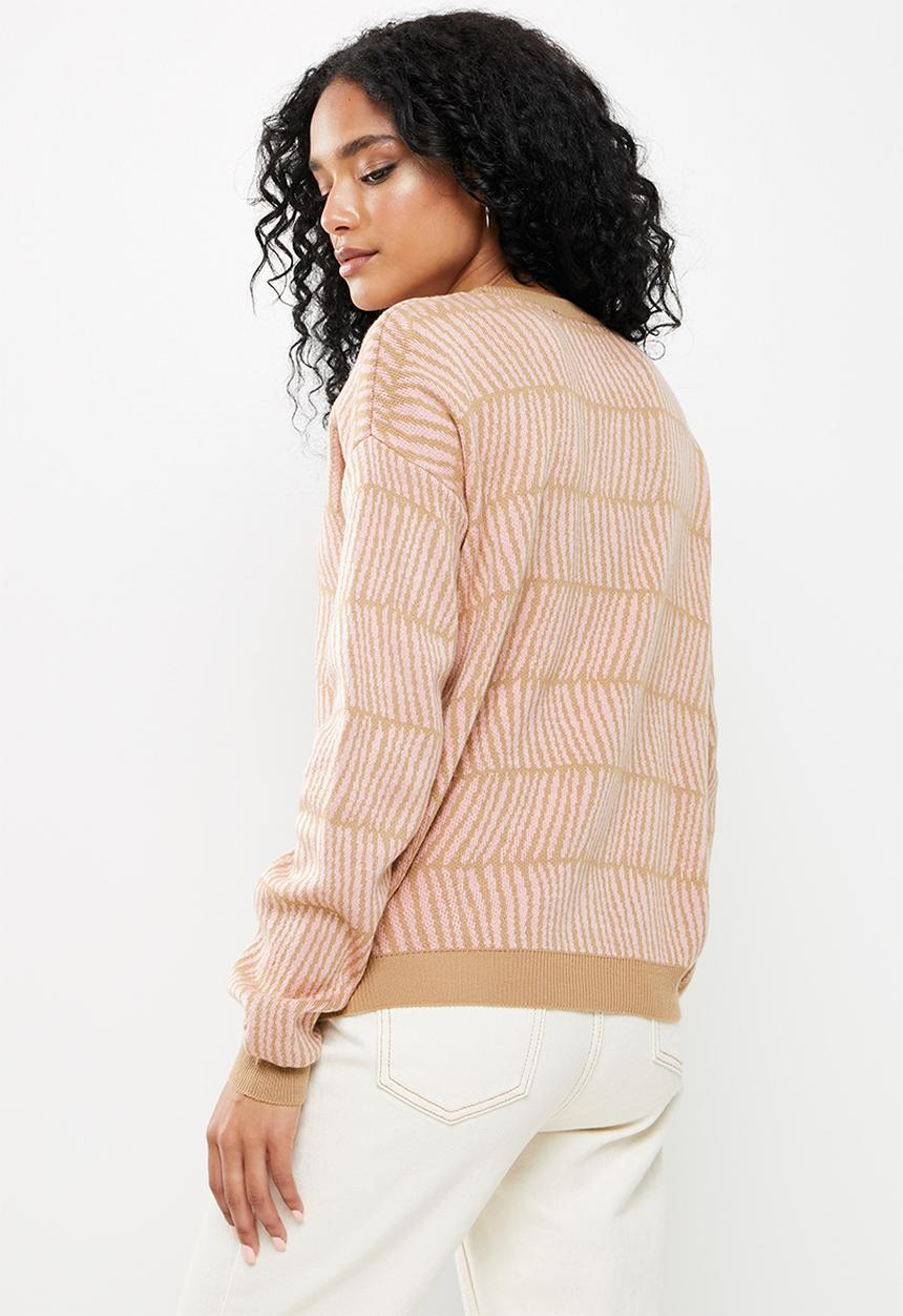 Trendyol - Print knit sweater - camel