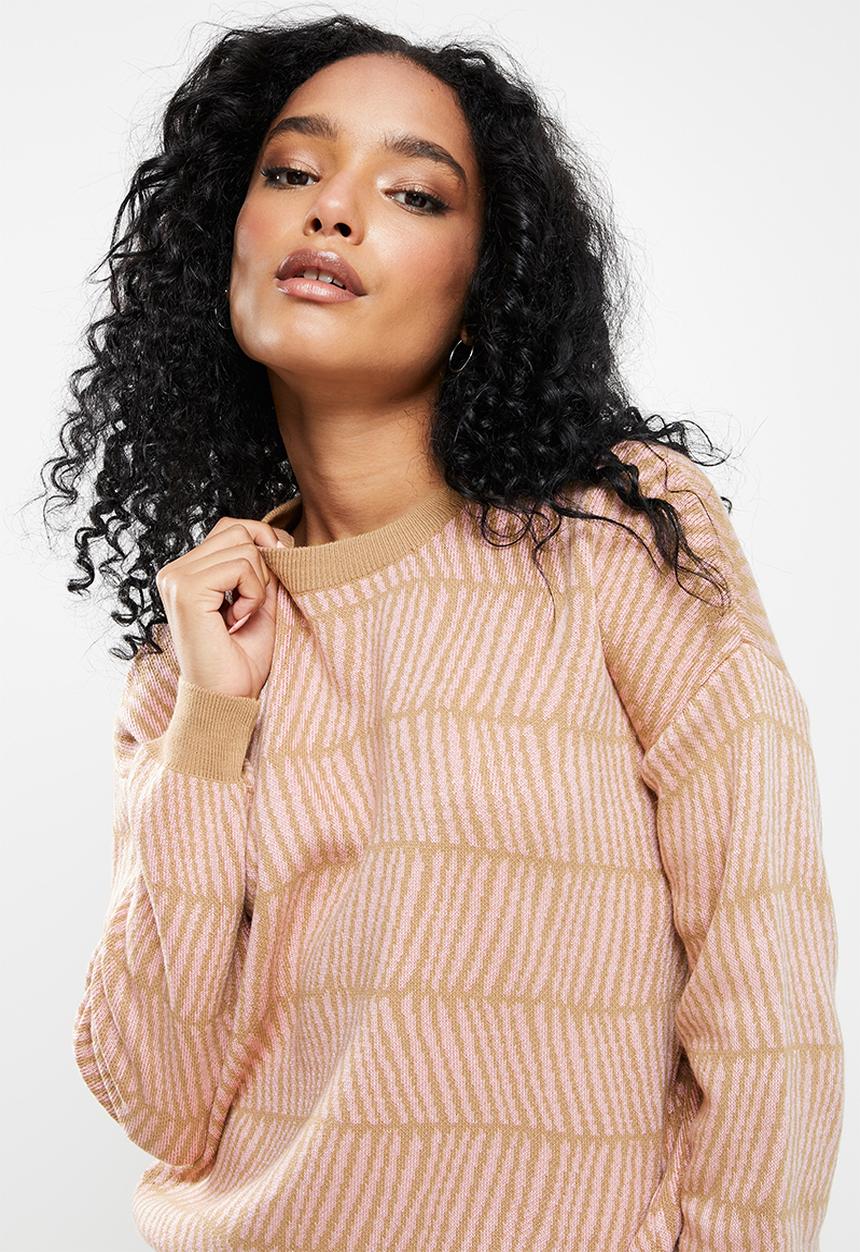 Trendyol - Print knit sweater - camel