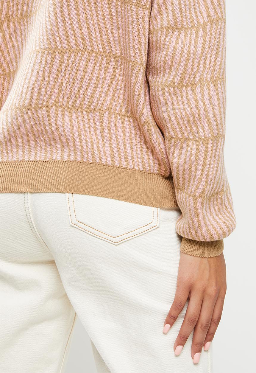 Trendyol - Print knit sweater - camel