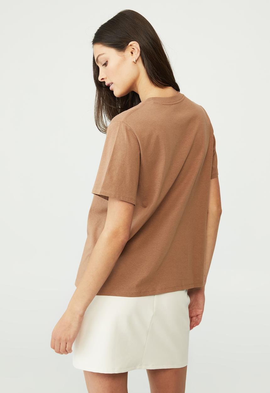 Cotton On - Regular fit graphic tee - cocoa bean 
