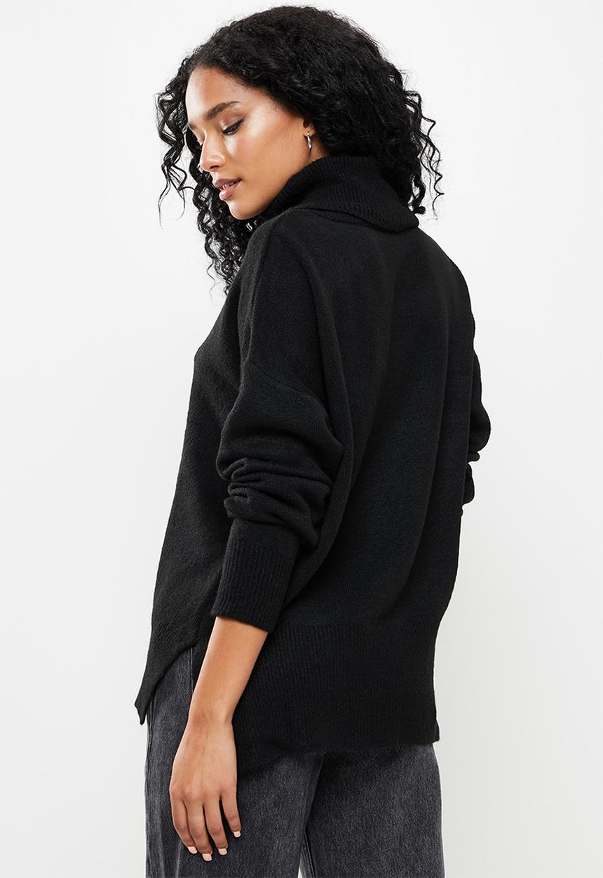 Trendyol - Turtleneck knit sweater - black