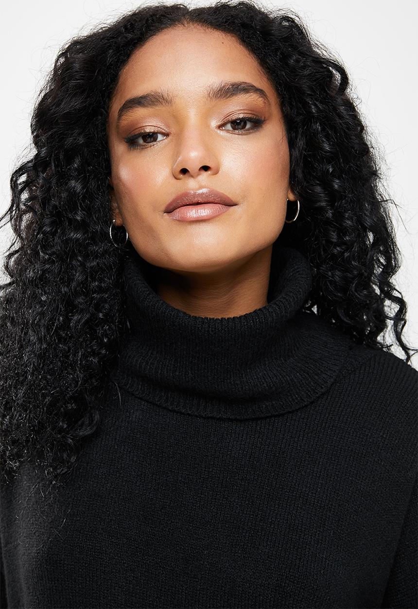 Trendyol - Turtleneck knit sweater - black