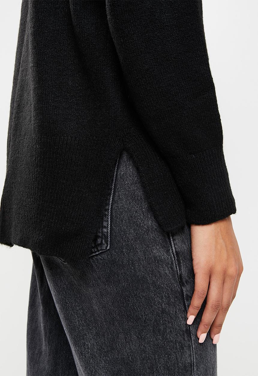 Trendyol - Turtleneck knit sweater - black