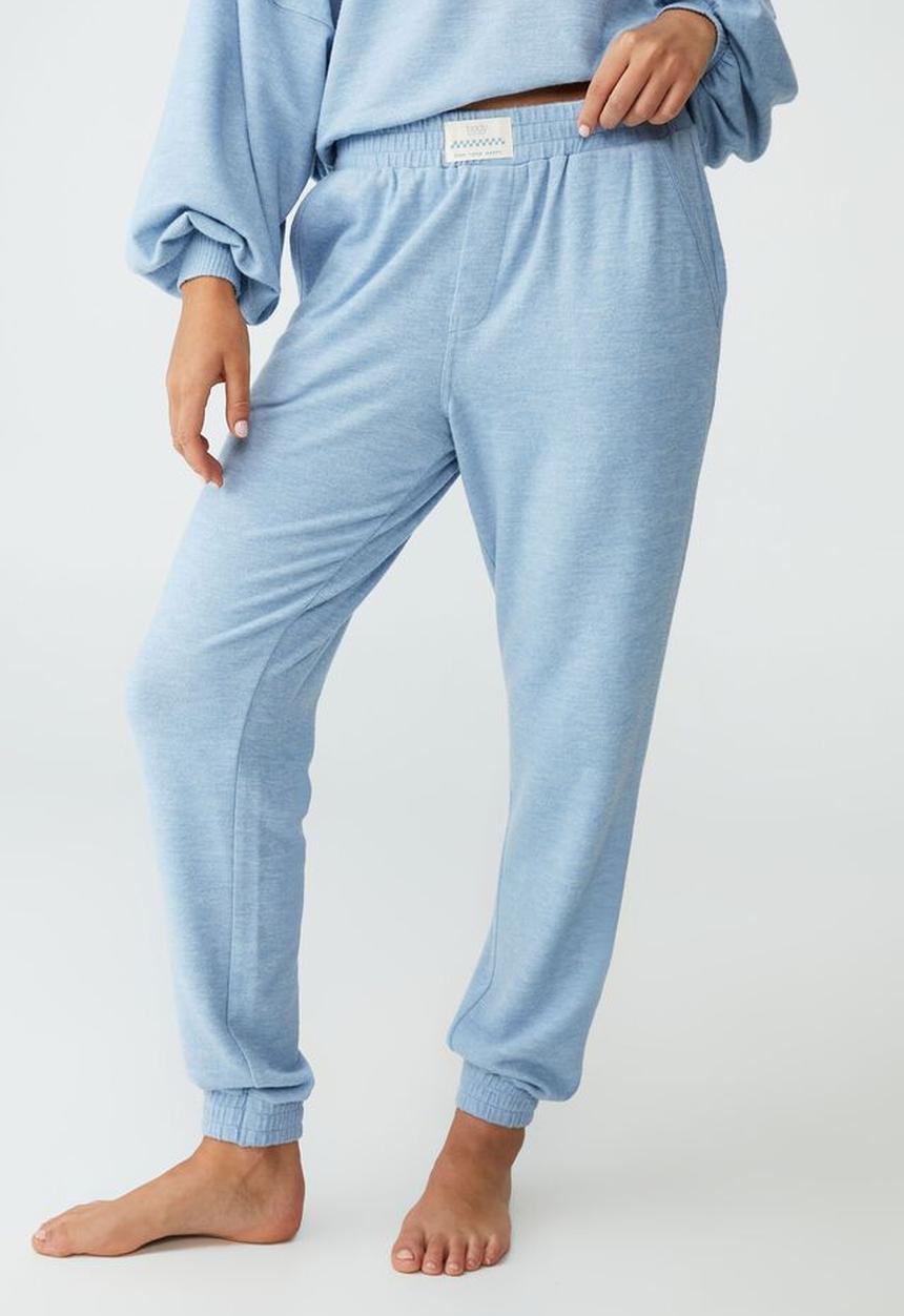 Cotton On - Super soft slim boxer pants - light sky marle