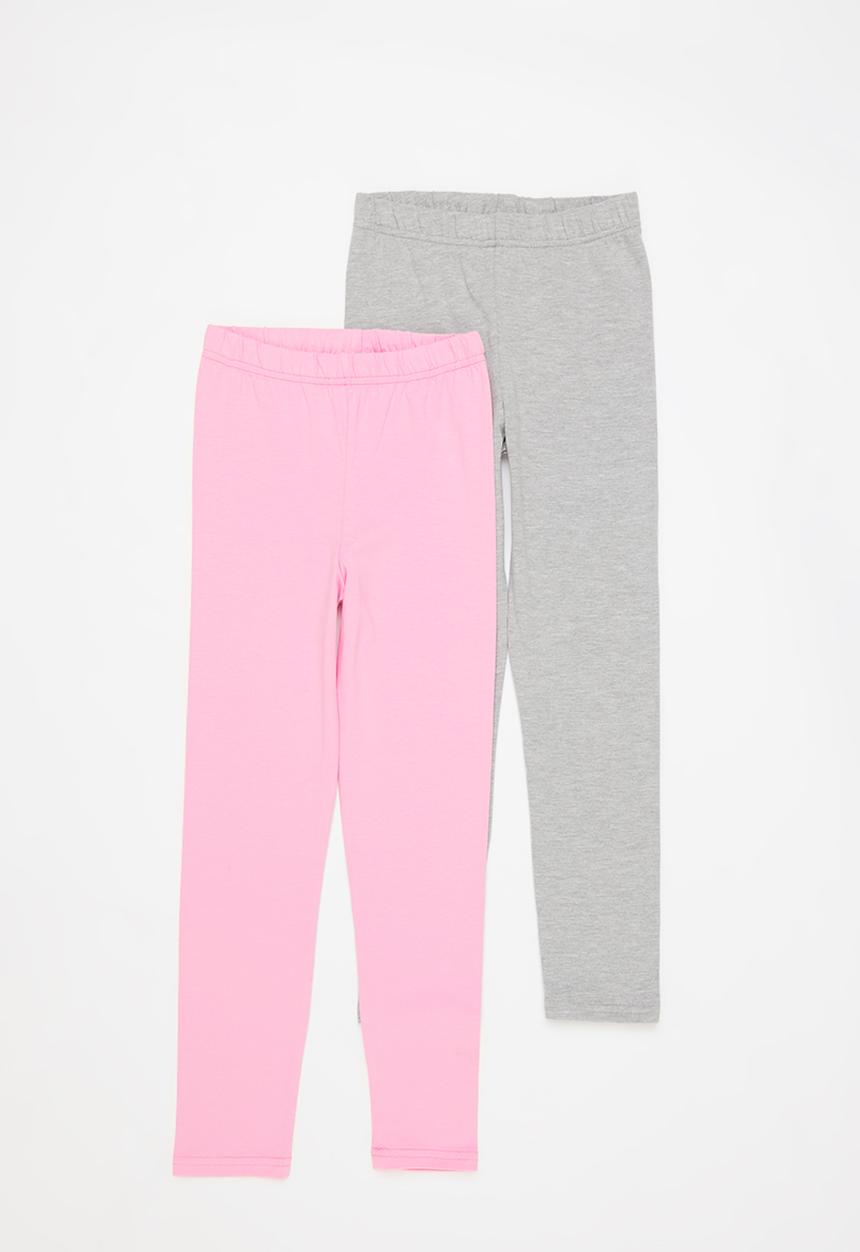 Rebel Republic - 2 pack legging - grey & pink