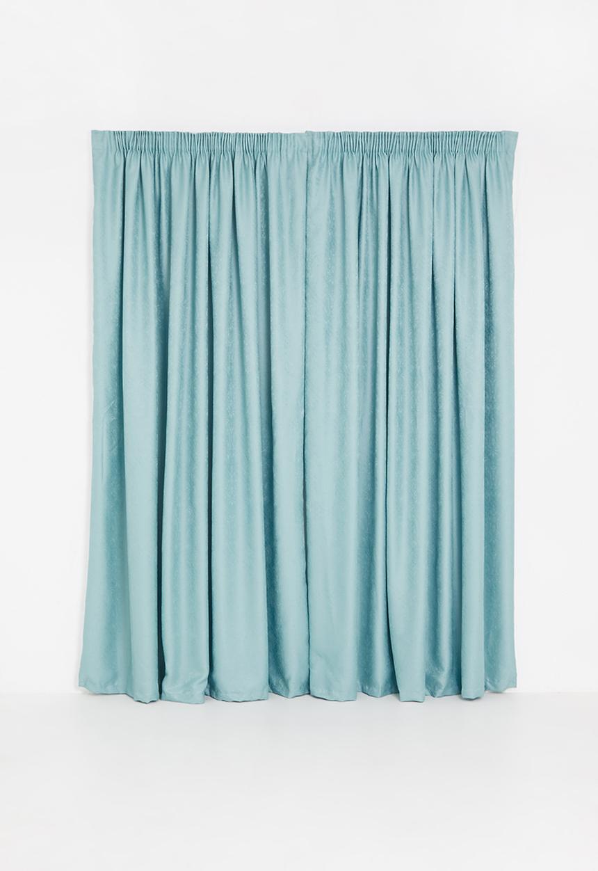 Sixth Floor - Taped lined woven jacquard curtain - provencial blue