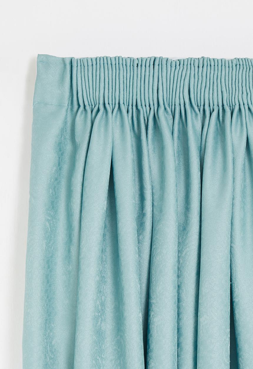 Sixth Floor - Taped lined woven jacquard curtain - provencial blue