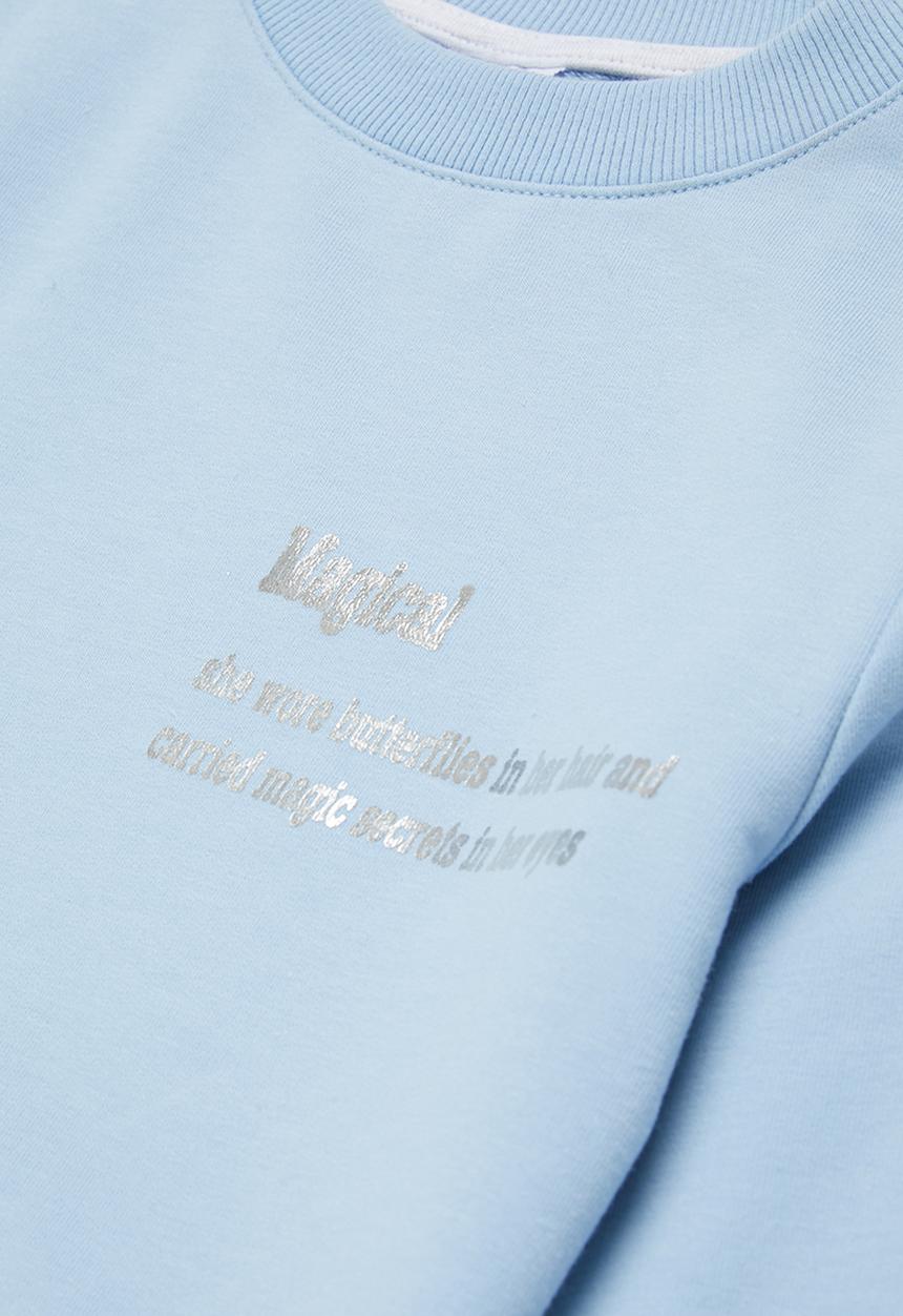 Pop Candy - Younger girls sweater & jogger set - light blue