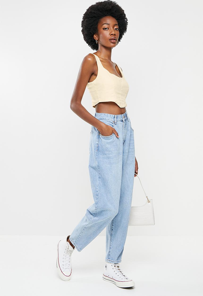 Cotton On - Linen corset top - buttermilk