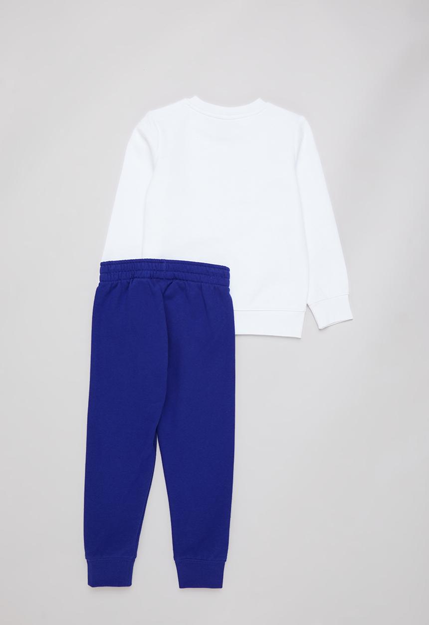Nike - Nkb rise fleece taping crew set - blue & white