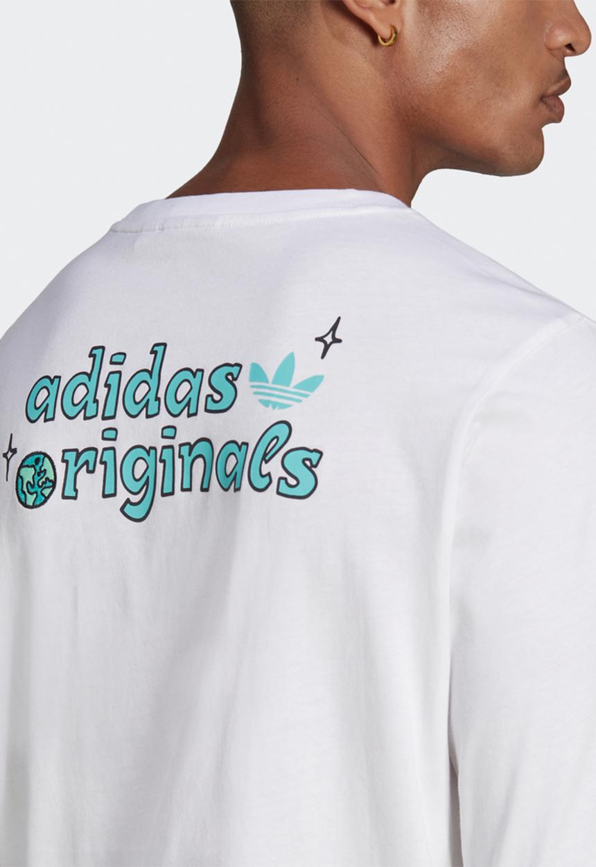 adidas Originals - R.Y.V. ALIEN GRAPHIC LONG SLEEVE TEE - white