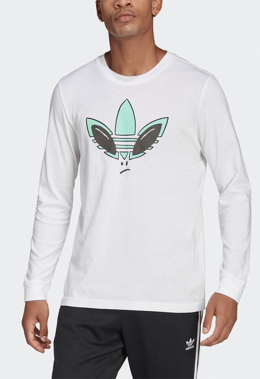 adidas Originals - R.Y.V. ALIEN GRAPHIC LONG SLEEVE TEE - white