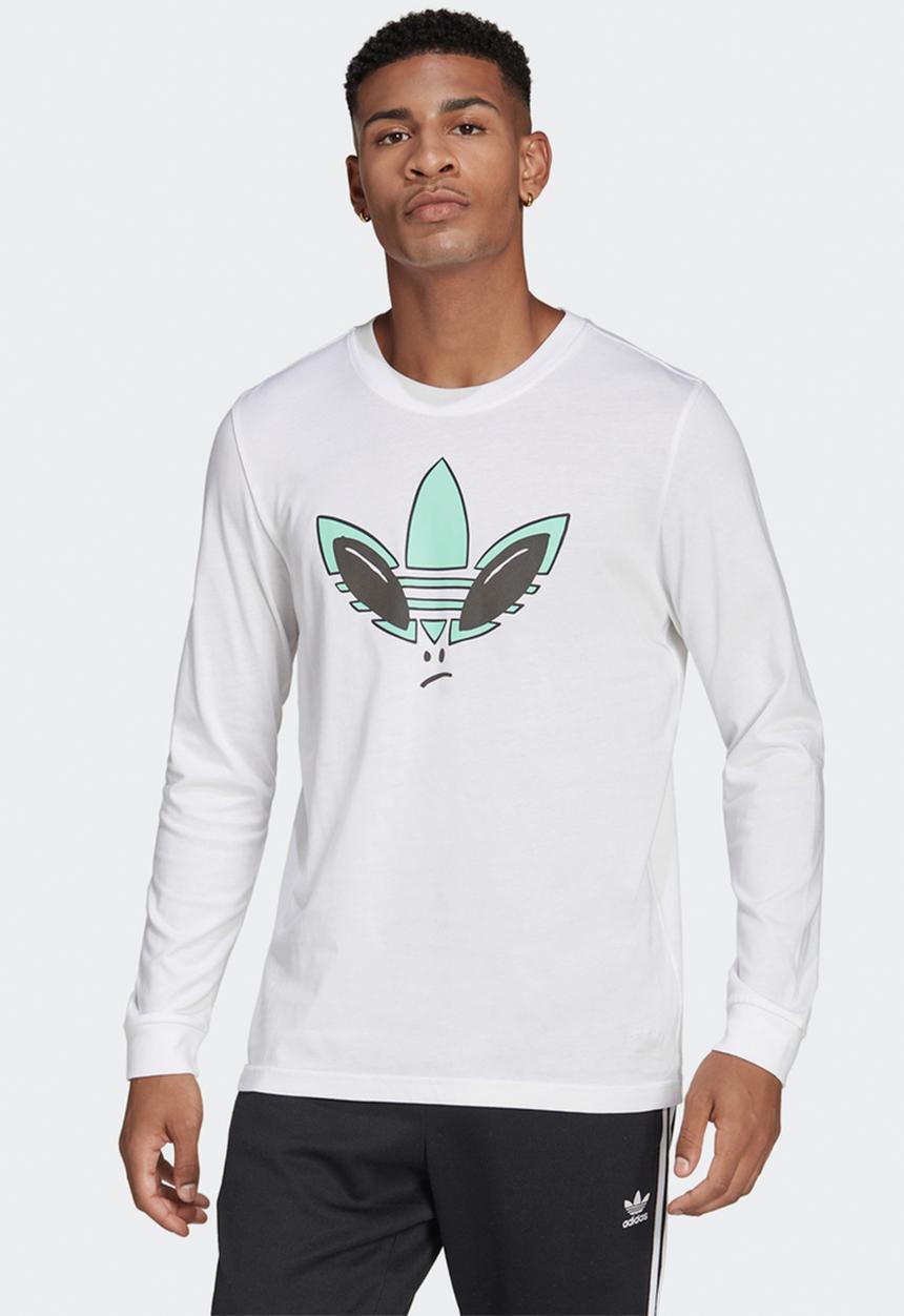 adidas Originals - R.Y.V. ALIEN GRAPHIC LONG SLEEVE TEE - white