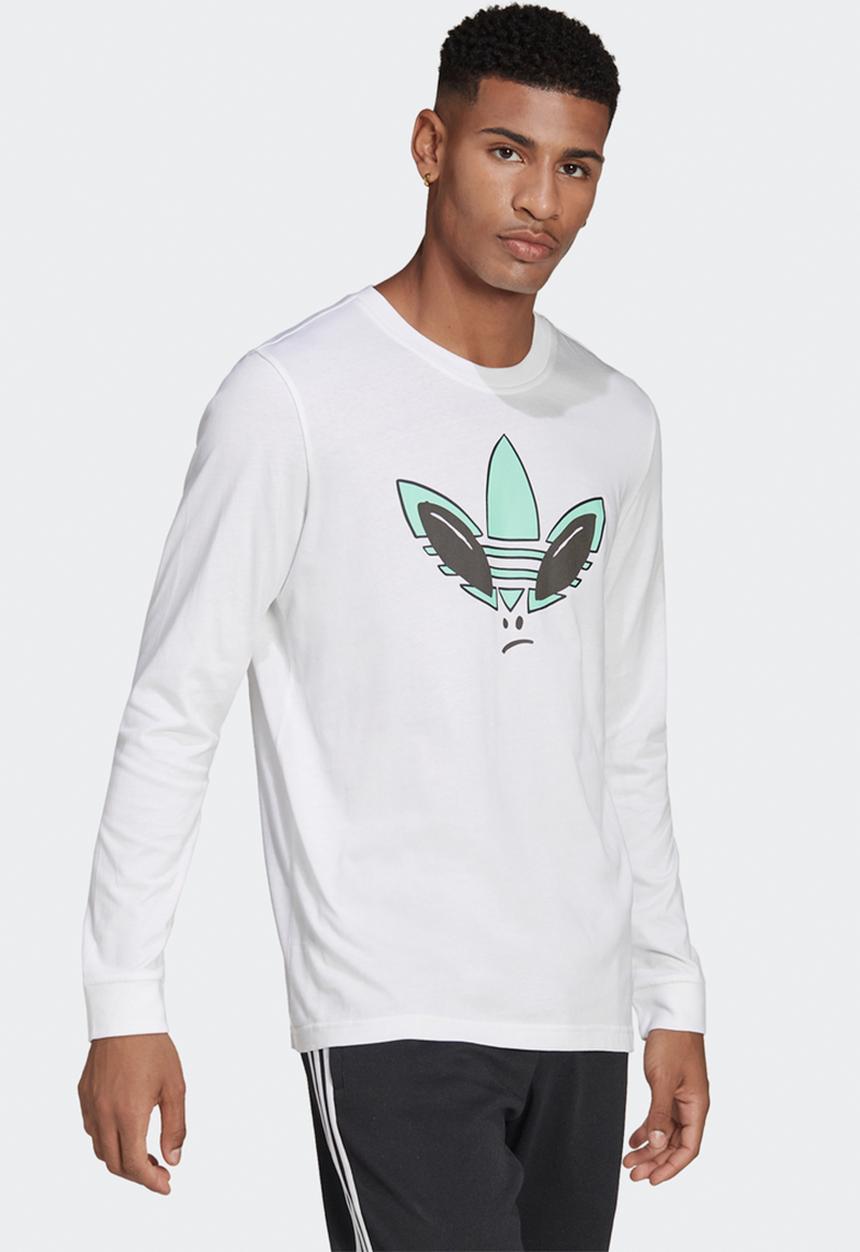 adidas Originals - R.Y.V. ALIEN GRAPHIC LONG SLEEVE TEE - white