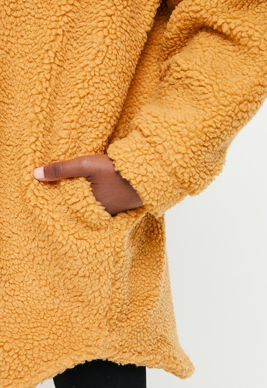 ONLY - Newcamilla teddy shacket - honey mustard