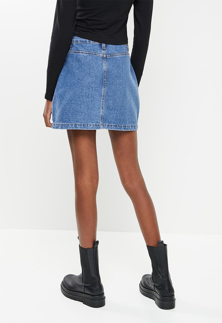 Cotton On - Denim mod mini skirt - offshore blue