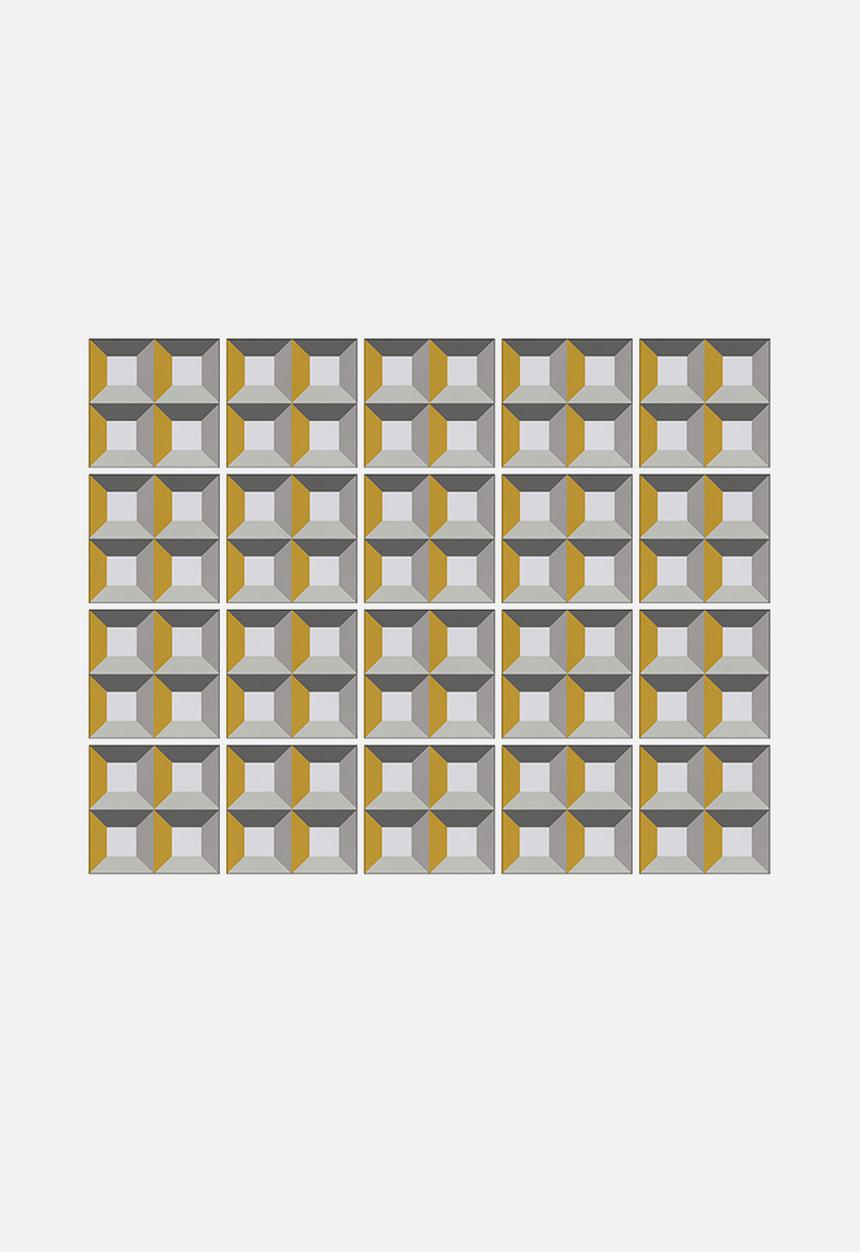 Robin Sprong - Castelli wall stickers - yellow