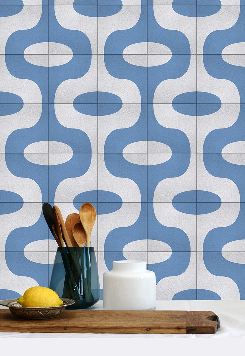 Robin Sprong - Sardinia wall stickers - blue