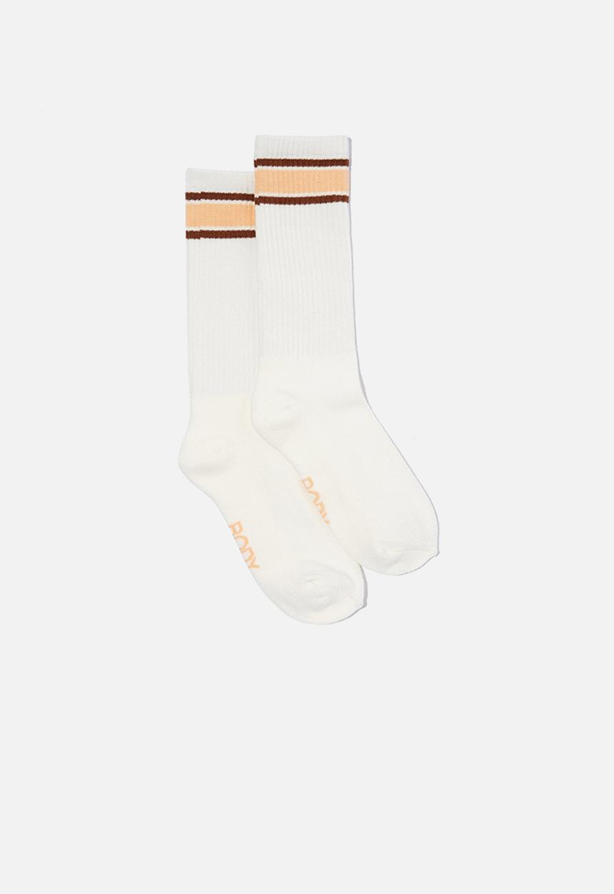 Cotton On - Active tube sock - peach sand & toasted hazelnut
