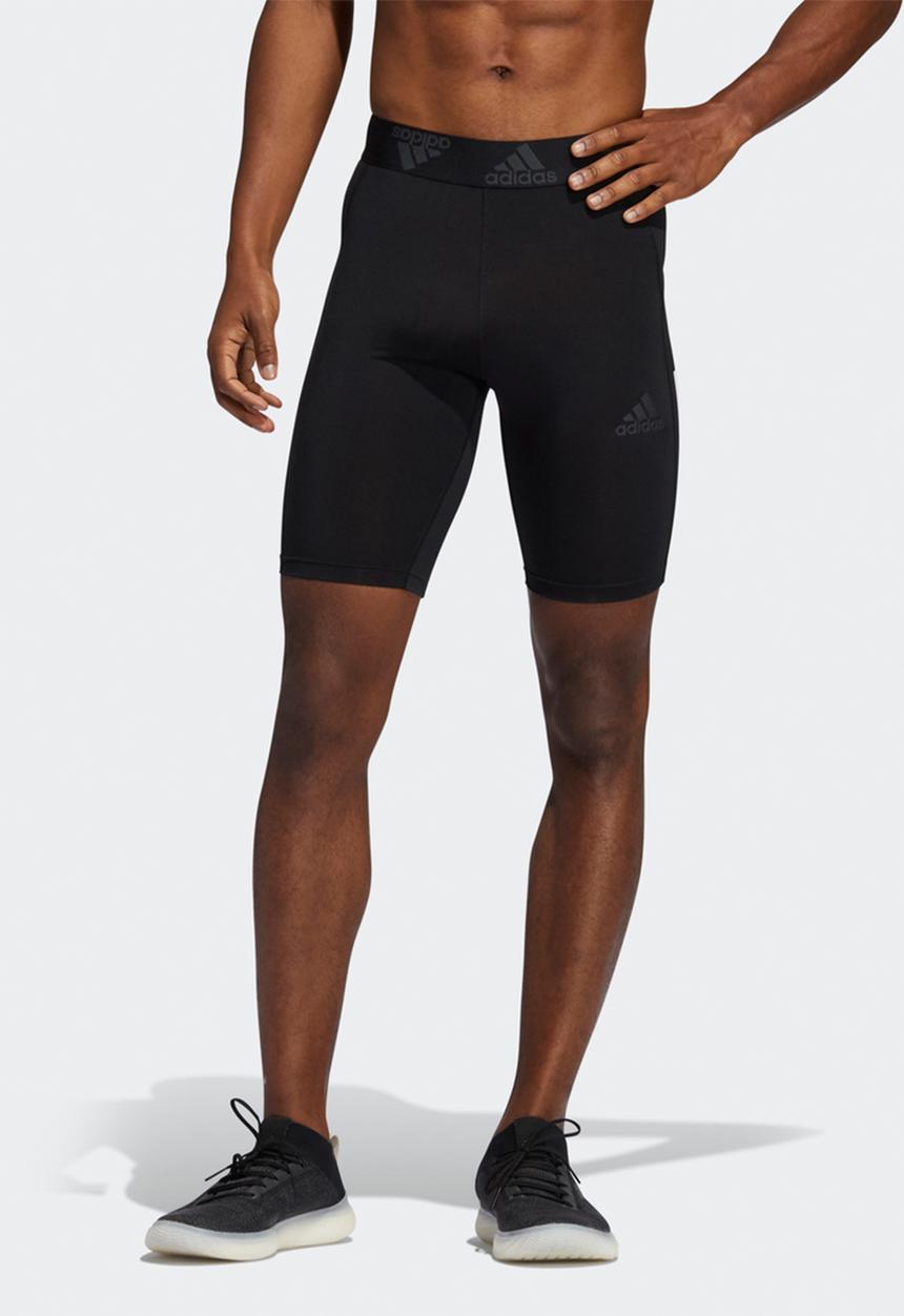 adidas Performance - TECHFIT 3-STRIPES SHORT TIGHTS - black
