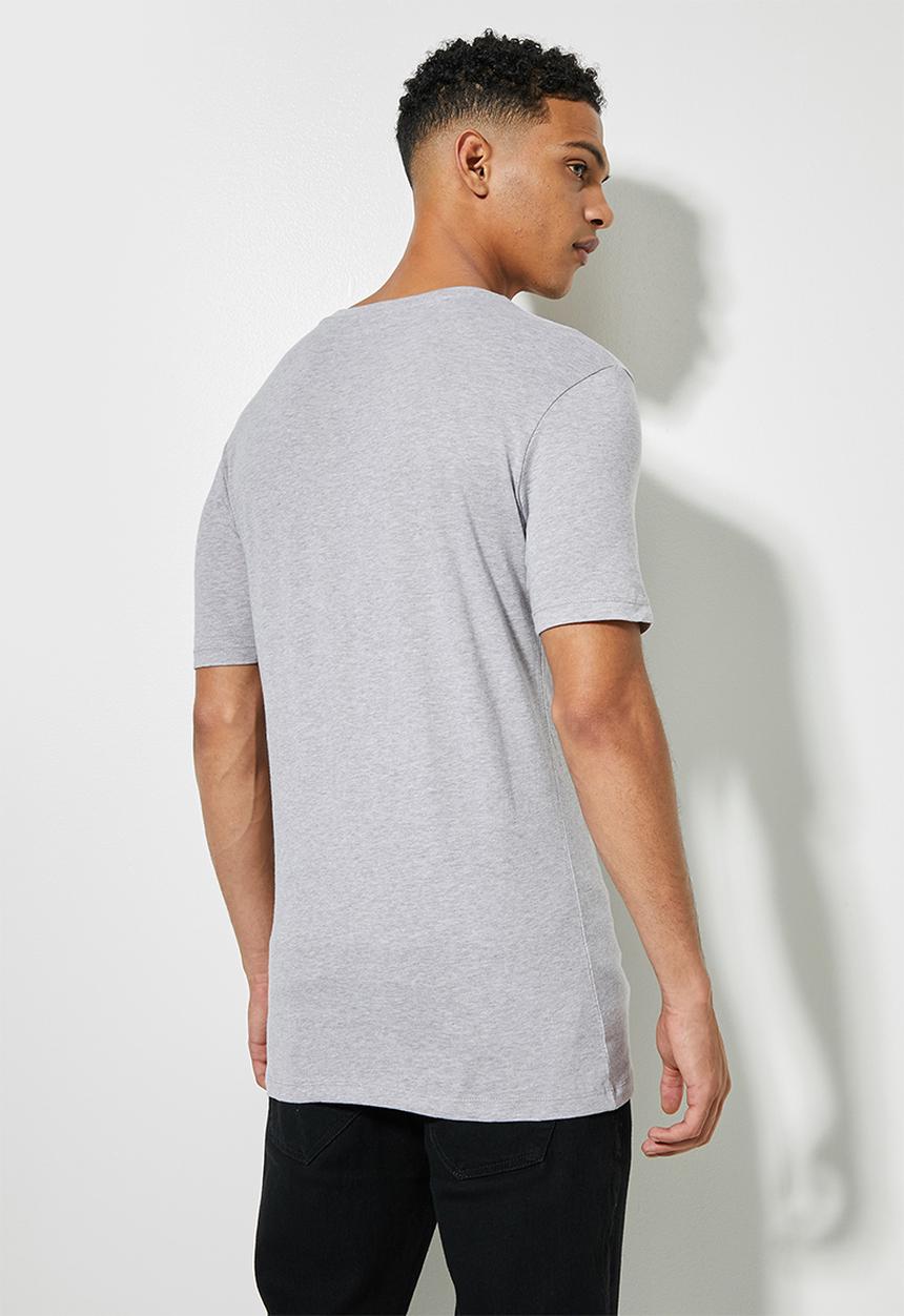 Superbalist - Dean vee neck tee - grey melange