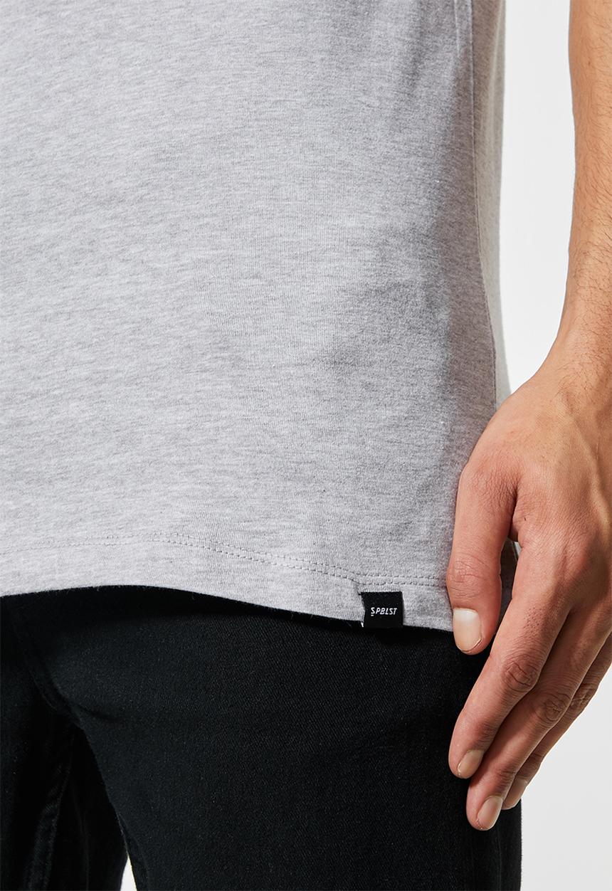 Superbalist - Dean vee neck tee - grey melange