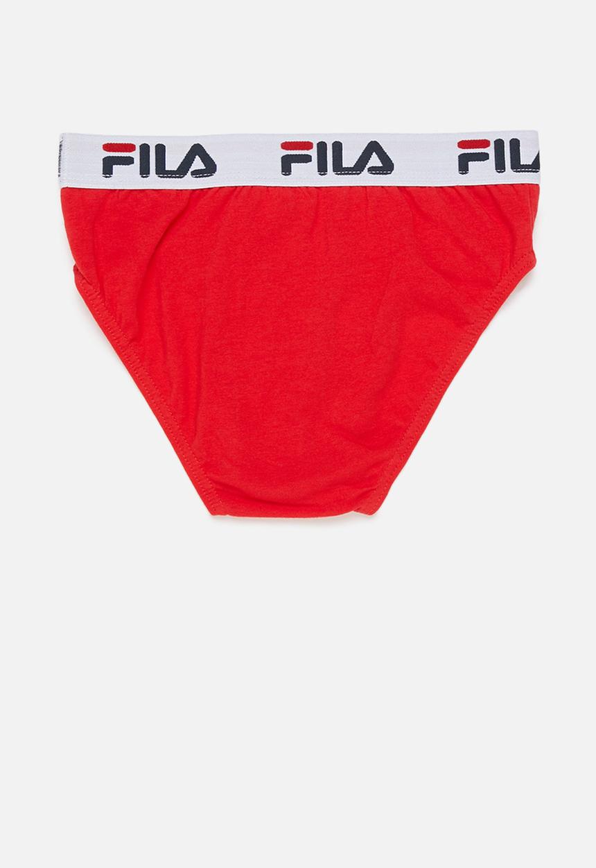 FILA - B5 (2 pk) brief - chinese red   peacoat