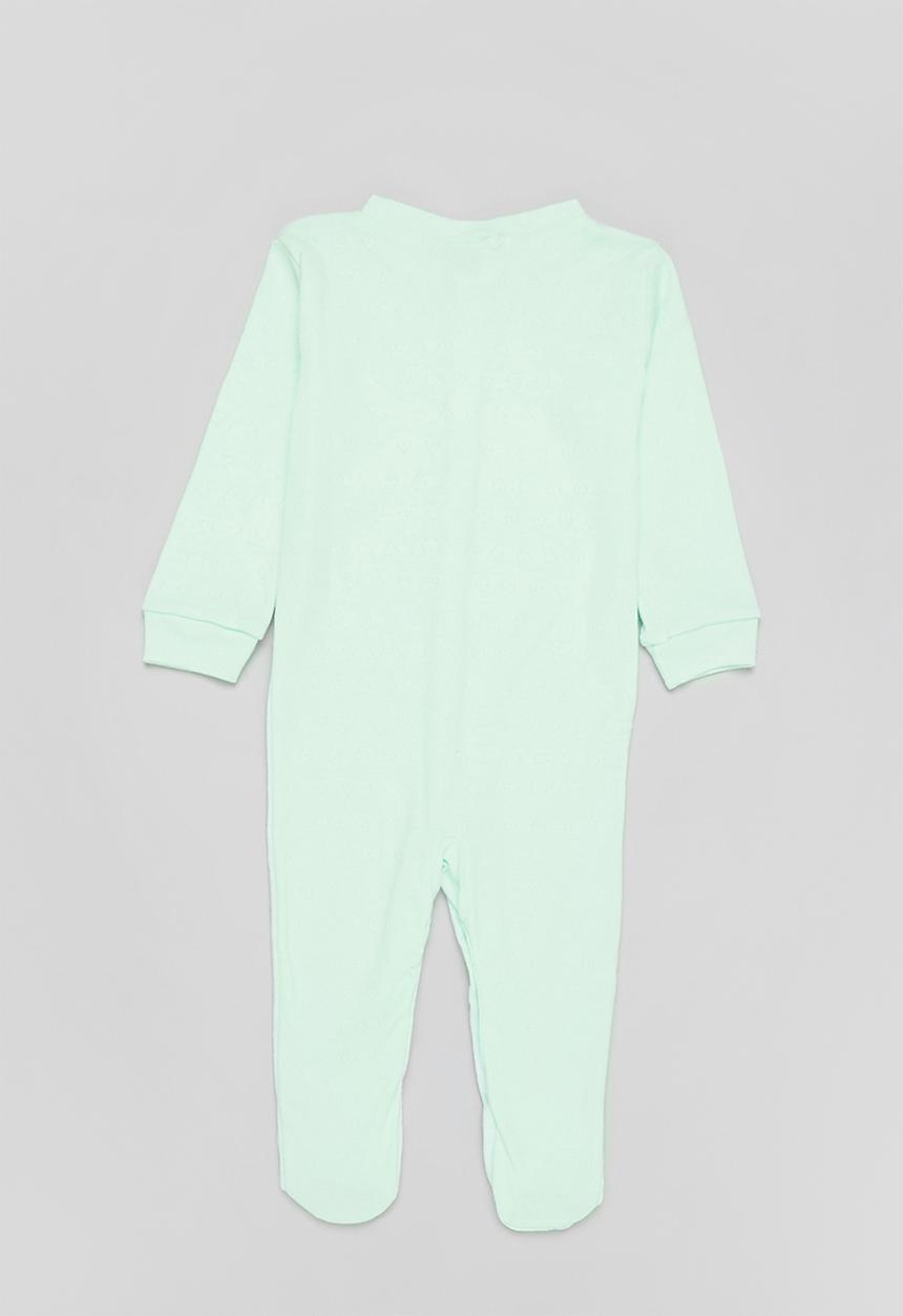 Pop Candy - Baby 2 pack sleepsuit - green & white 