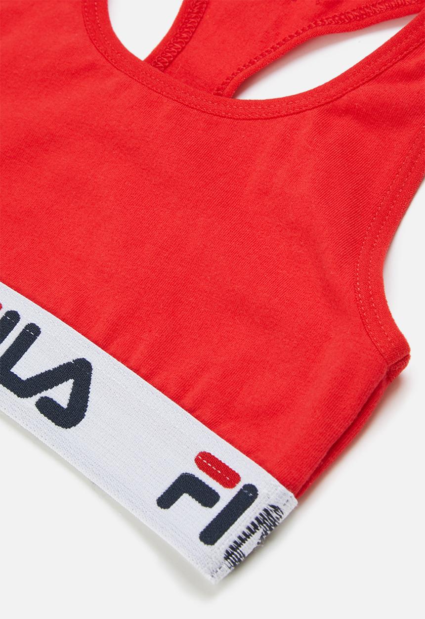 FILA - G2 (2 pk) bra - chinese red grey melange