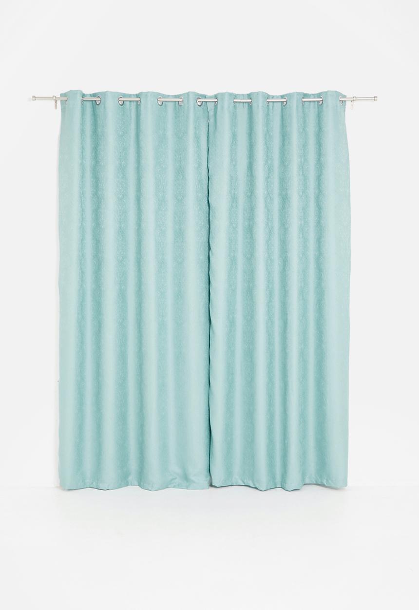 Sixth Floor - Eyelet lined woven jacquard curtain - provencial blue